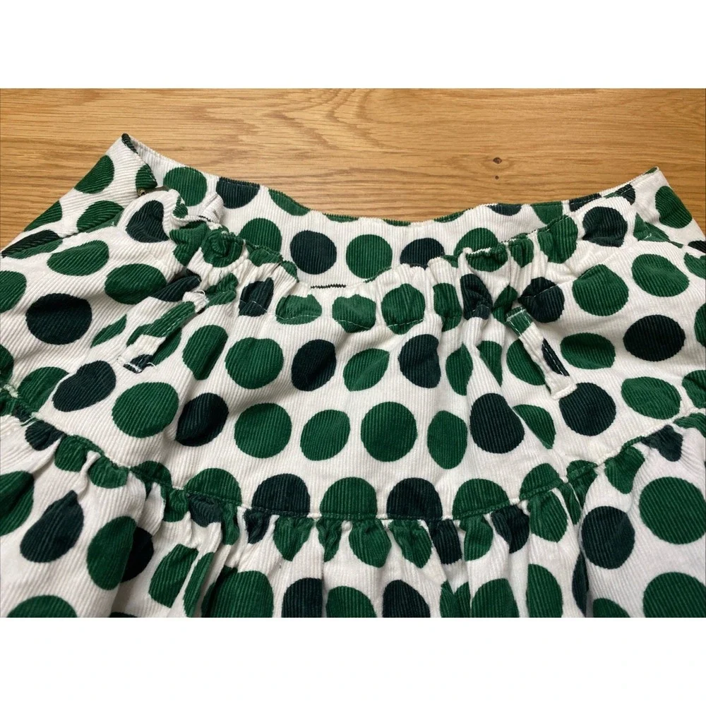 Childrens‎ Place Girls Size 14 White Green Polka Dot Skirt Tulle Lined Party Adj